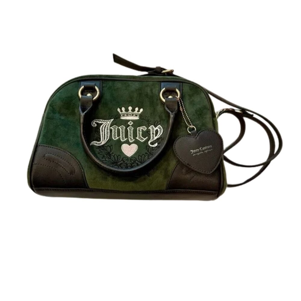 Juicy Couture Green and Brown Satchel